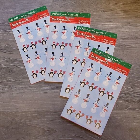 Winter Snowman & Penguin Stickers - Picture 1 of 4